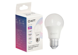 Лампа светодиодная HiTT-PL-A60-18-230-E27-4000 18Вт (839)