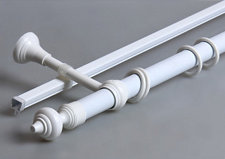 Карниз металлопластиковый (труба и U-шина) с пластиковой фурнитурой 3,60 (Белый) Казань