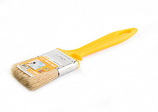 Кисть плоская АКОР «Эмали» 70х12мм, пластиковая ручка, натуральная щетина (10/100) 