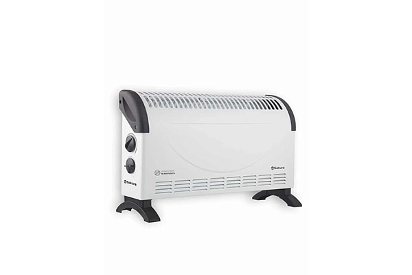Конвекционный обогреватель SAKURA SA-0653W 1800Вт, бел/чер