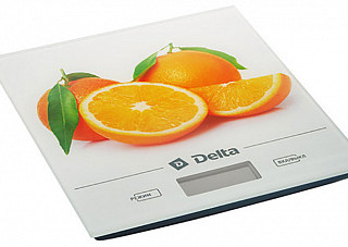 Весы настольные электронные DELTA КСЕ-28 АПЕЛЬСИН 5кг.LCD-дисплей, автообнуление/автоотключение