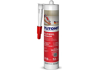 Герметик силиконовый PLITONIT PlitoSil Premium сверхэластичный д/влаж. помещ.,молоч-белый,310мл 679