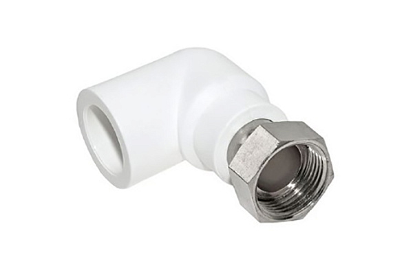 Угол ПП с накидной гайкой 20х1/2" Lammin БЕЛЫЙ (150/30)