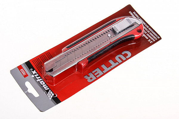 Нож MATRIX 25 мм, усиленная метал. направляющая, метал. обрезин. ручка (78959)