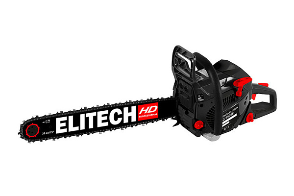 Бензопила ELITECH HD CS 5535F (54.5см3, 2,6кВт/3,5л.с. ш-38см,0,325, 1.5мм,64зв 5,2кг (E1611.006.00)