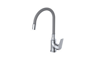 Смеситель для кухни Oasis L1005MGS (Латунь, Гайка, Высота излива-21,8см)