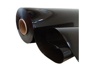 Клеенка силиконовая черная Dekorelle рифленая, тонированная, 0,6мм.x1,5х20метров (рулон)