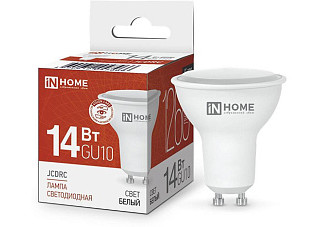 Лампа светодиодная IN HOME LED-JCDRC-VC 14Вт 230В GU10 4000K 1260Лм (966)
