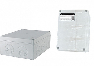 Распаячная коробка TDM ОП 240х195х90мм, крышка, IP44, каб. ввода d28-3шт., d37-2шт.  (1401-1271)