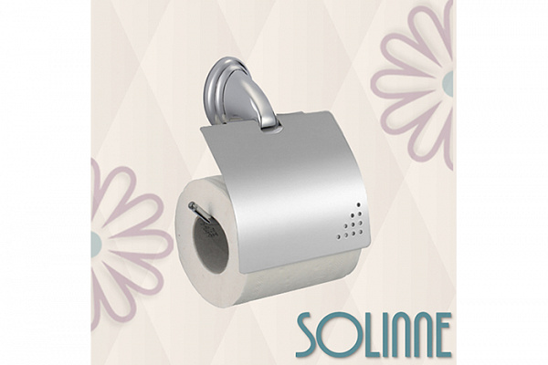 Держатель для туалетной бумаги с крышкой Solinne Classic 15052, хром (2512.002)