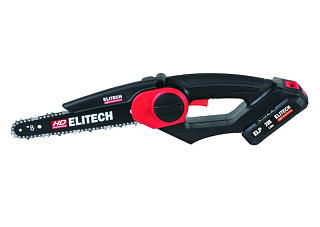 Пила цепная ELITECH HD CS 2008BLK (б/щ, 20В,1х20В Li-ion, шина 20см, шаг1/4, паз1,1мм)(E1611.016.00)