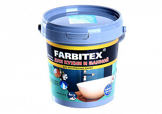 Краска акриловая FARBITEX для кухни и ванной (1,1кг) 