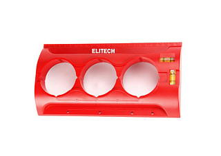 Шаблон для сверления розеток ELITECH с уровнем 2гл 320901