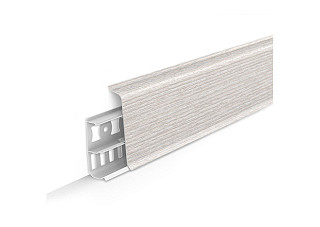 Плинтус напольный с кабель-каналами 70мм 2,2м "Деконика", 265 Клен патина