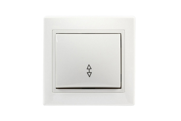 Выключатель SMARTBUY Венера  проходной 1-клавишный 10А белый, керамика (SBE-01w-10-SW12-0-c) (445)