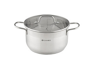 Кастрюля нержавеющая сталь Daniks Нолан GS-01363-20CA 3,6л (480207)
