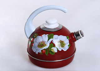 Чайник эмалированный Рубин МАРИЧКА бордовый, конс.ручка г.Ростов 3,5л Т04/35/01/33/Н03 (539)