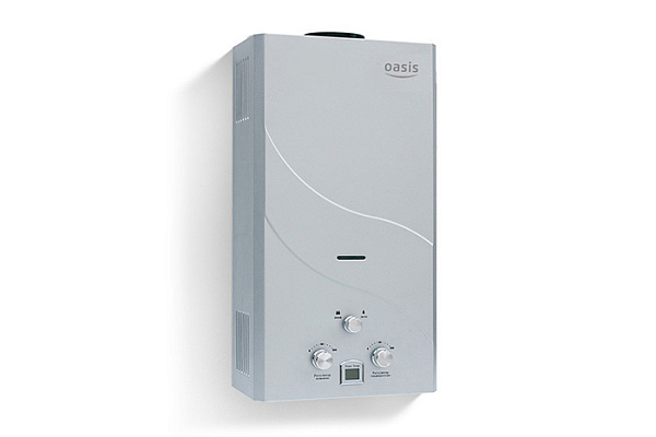 Водонагреватель газовый проточный OASIS Standart Стальной РN/OR20S(20кВт/10л.мин,медь,дымоход ДУ110)