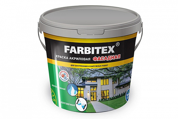 Краска ВД FARBITEX фасадная (13,0кг)