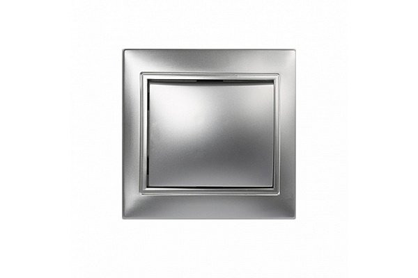 Выключатель SmartBuy "Венера" 1-клавишный 10А серебро (SBE-01s-10-SW1-0-c) (362)