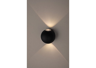 Светильник точечный ERA WL11 BK 2*1Вт IP 54 черный 110х110х92мм (914)