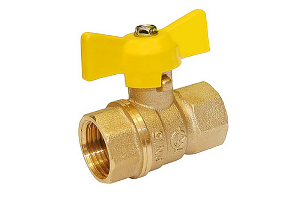 Кран Газовый шаровой латунный БАЗ ДУ15 (1/2) Г/Г бабочка