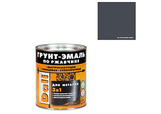 Грунт-эмаль по ржавчине 3 в 1 DALI СЕРЫЙ ГРАФИТ RAL 7024 (2,0л) (20537)