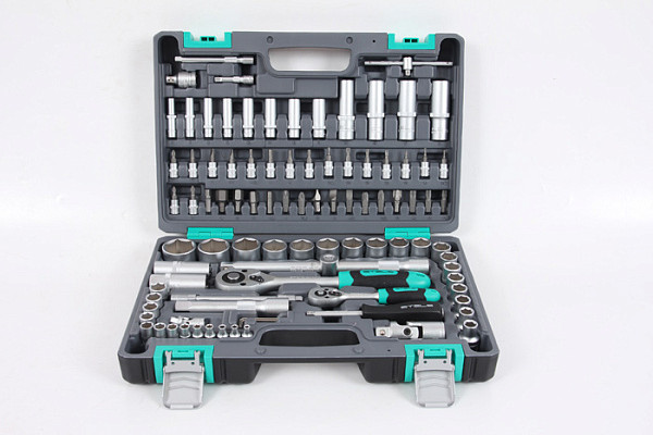 Набор STELS слесарно-монтажный,1/2, 1/4, CrV, 94 предметов, пр-во Тайвань(14106)