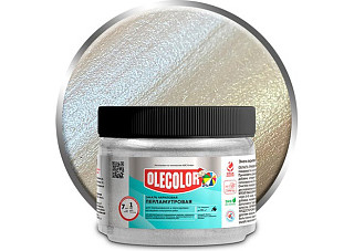 Эмаль акриловая перламутровая универсальная серебро (0.3 кг) OLECOLOR