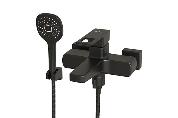 Смеситель для ванны 35k MIXLINE ML34-01 Solo Black (Латунь, Картридж 35мм)