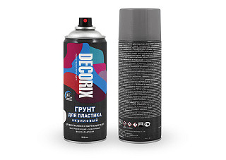 Грунтовка аэрозольная для пластика DECORIX (0141-10 DX) серый (520мл)