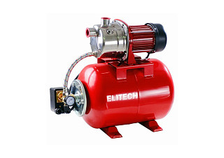Насосная станция ELITECH САВ 800-24Н (Нерж, 800Вт,Расх-55л/мин,Напор-38м,Глуб-8м,Емкость-24л)