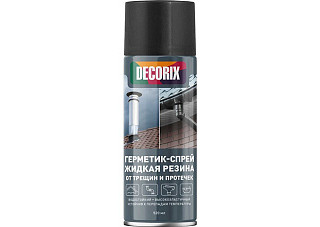 Герметик-спрей жидкая резина от трещин и протечек высокоэластичный DECORIX (0126-01 DX) чёрный 520мл