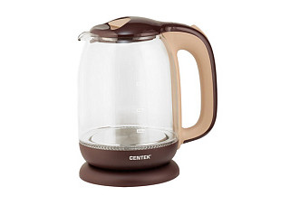 Чайник Centek CT-0034 (серый) <Vancouver> стекло, 1.8л, 2200Вт, внутренняя LED подсветка, кнопка