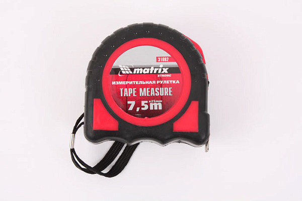 Рулетка MATRIX Strong 7,5м х 25мм 31082 (1/72)