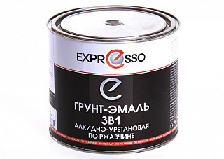 Грунт-эмаль алкидно-уретан 3 в 1 ЛАКОВАР EXPRESSO серый-серебристый RAL 9006 (1,9кг)