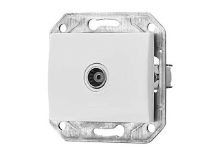 Розетка Profitec Corsa ST механизм бел 1СП ТВ проход 75 Ом (PC-пласт) (910116-М)