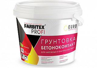 Грунтовка акриловая FARBITEX ПРОФИ бетоноконтакт (1,4кг) 