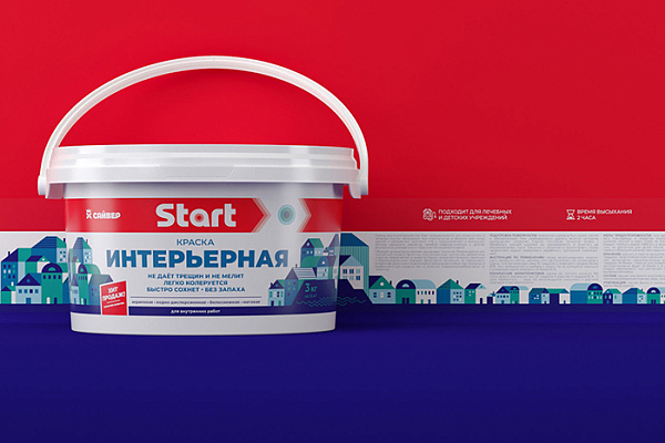 Краска ВД СТАРТ интерьерная белоснежная ( 14,0кг)