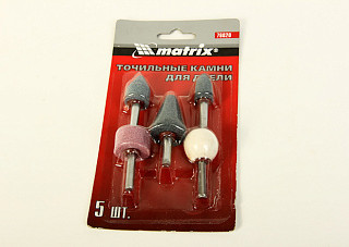 Точильные камни MATRIX (насадки для дрели) (76020)