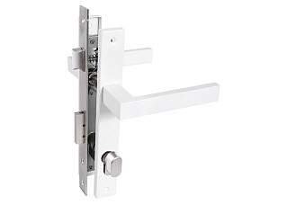 Замок врезной с/руч СТАНДАРТ 8520.02.9016 белый, ключ-вертушка (20) (215)