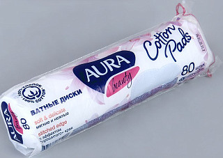 Ватные диски AURA (Аура)80шт (03468/698)