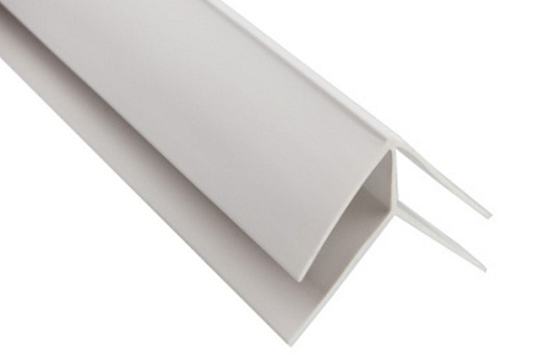 Угол ПВХ наружный Идеал Ламини для панелей Белый глянцевый (8мм.х3,0м) 001-G (П8-Ун 001-G)