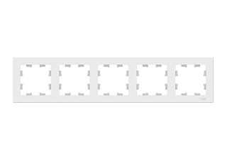 Рамка пятипостовая ATLASDESIGN универсальная белый (ATN000105) (019)