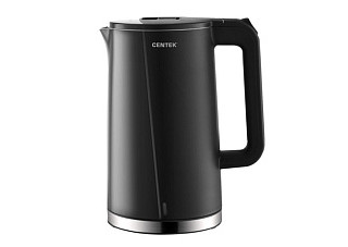 Чайник Centek CT-0005 (черный) 1.7л, 2200Вт, бесшовная колба, двойные стенки, эффект термоса