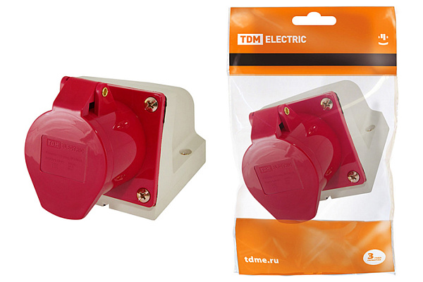 Розетка TDM 115 стационарная 3Р+РЕ+N 16А 380В IP44 (0602-0003)