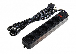 Сетевой фильтр 3м 5гн. ProfiTec Ultra сет с/з с выкл, черный, 16A (ABS-пласт) (YL-2119D-3М) (black)