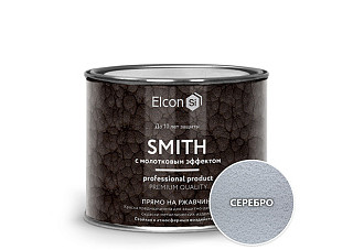 Краска кузнечная с молотковым эффектом Elcon Smith серебро (0,4кг)
