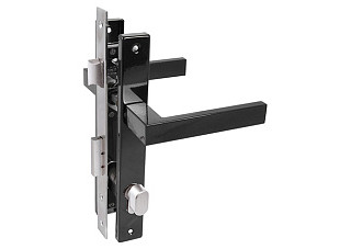 Замок врезной с/руч СТАНДАРТ 8520.02.9005 черный, ключ-вертушка (20) (239)