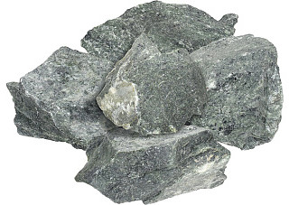 Камень СЕРПЕНТИНИТ, колотый, средний (70-140 мм), "Банные штучки" в коробке (10кг) /1